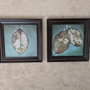 Pretty Pair of Co-ordinating Leaf Prints